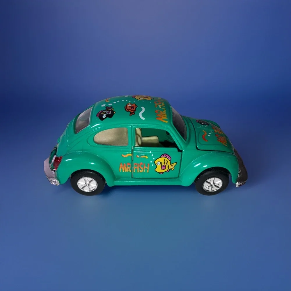 Mr Fish Vintage Pull Back‎ Beetle Toy Car Die Cast  In Good Condition